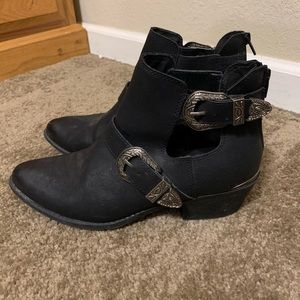 Black Western Booties